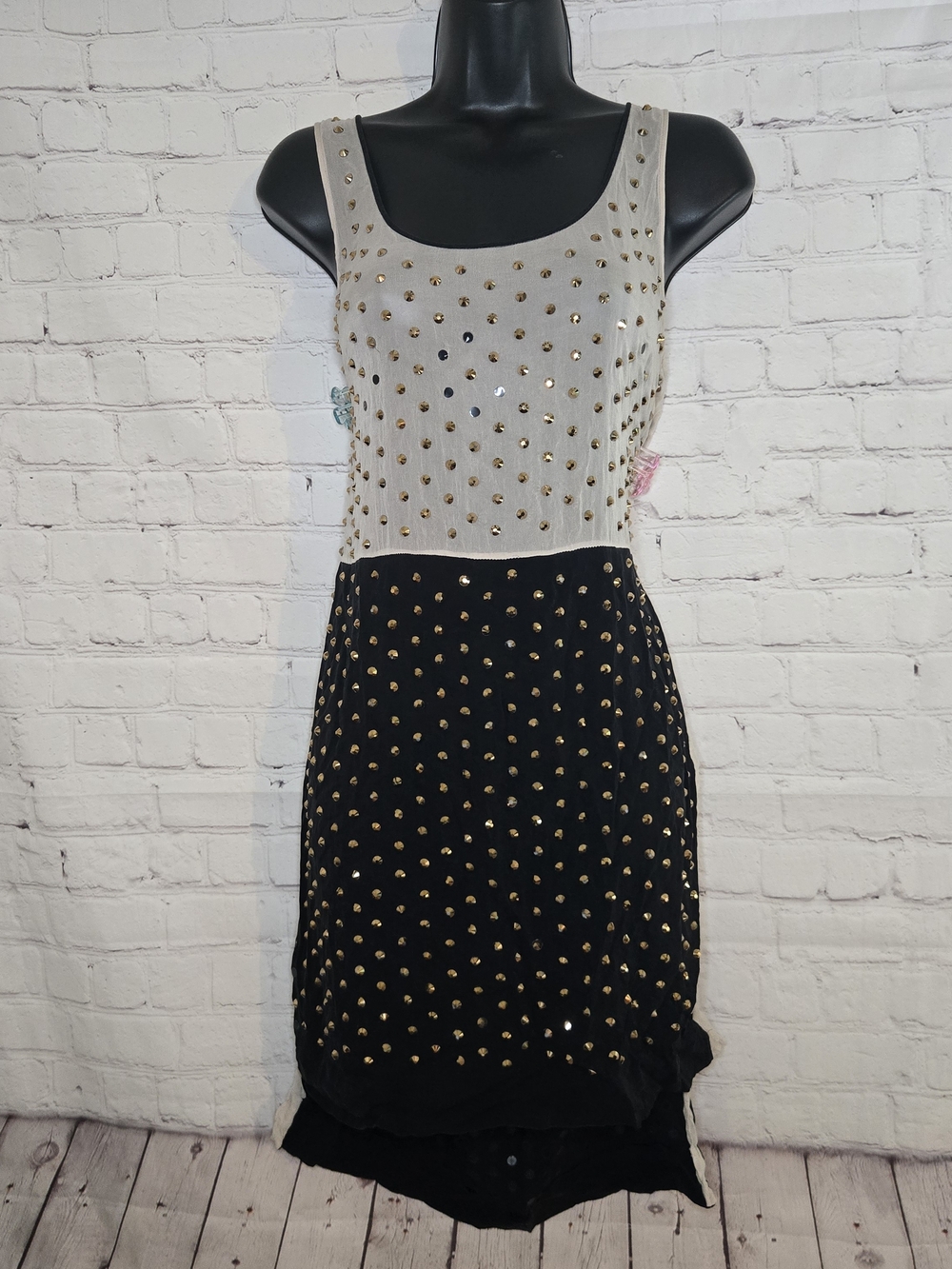 Diane Von Furstenberg Abrielle Studded Dress Abrielle Golden Crystal Studded 8
